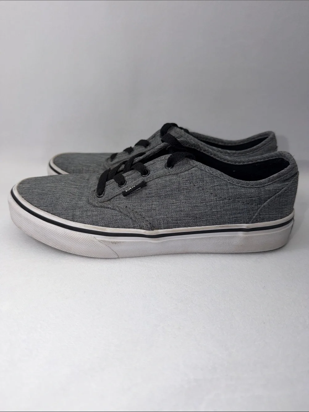 Vans Heathered Gray Canvas Sneakers Low-Top Shoes